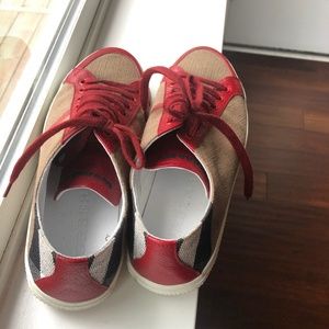 Burberry Canvas Check Low-Top Trainers